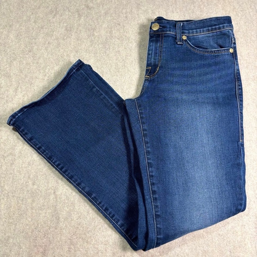 Rock & Republic Kasandra Jeans Womens 12S Blue Cotton Blend Bootcut Stretch Boho